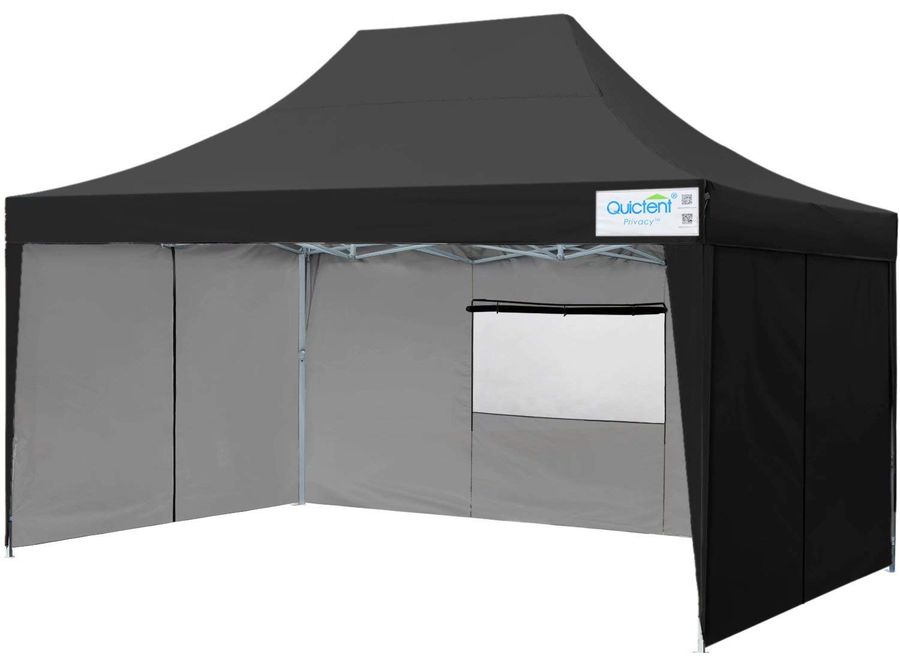 Quictent Privacy 10x15 EZ Pop up Canopy Tent Instant Folding Party Tent Photo Booth with Sidewalls and Wheeled Carry Bag Waterproof -5 Colors (Black) added by Jennifer Boyt