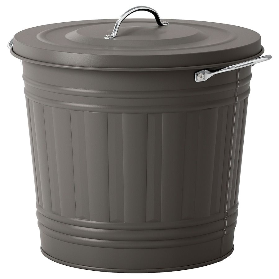 KNODD bin with lid, white, 4 gallon - IKEA added by Ali Dyer