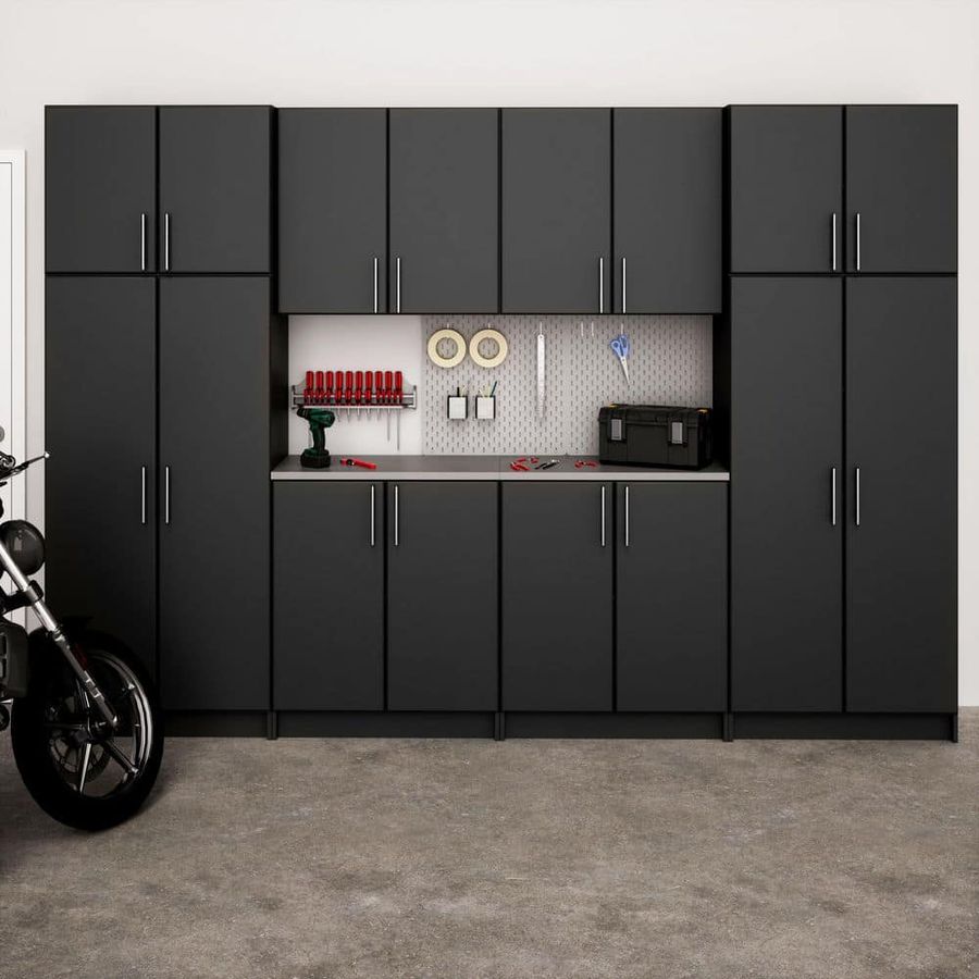 Prepac Elite 128 in. W x 89 in. H x 16 in. D Home Storage Cabinet Set - Black - 8 Piece BRSX-1016-8M - The Home Depot added by Danielle Hughes