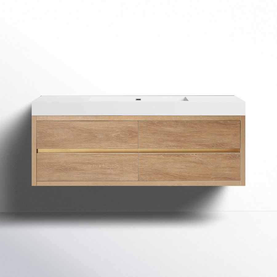 AllModern Palencia 60" Wall-Mounted Single Bathroom Vanity Set & Reviews | AllModern added by ELENA FILIPPENKO