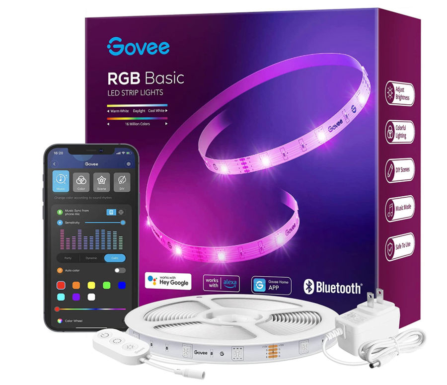 Govee Smart WiFi LED Strip Lights, 50ft RGB LED Lights Work with Alexa and Google Assistant, Color Changing Light Strip added by Elevated by Elise LLC