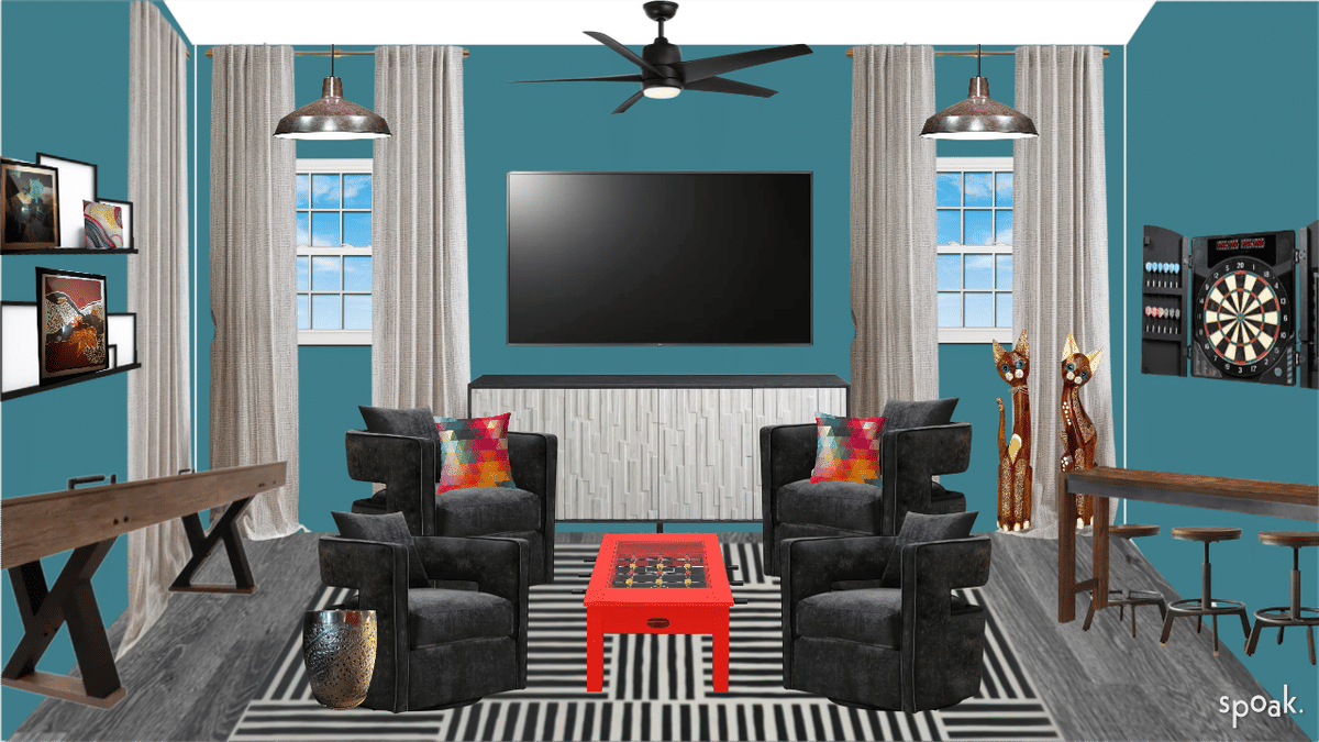 Game Room Inspiration designed by Vanessa Perez