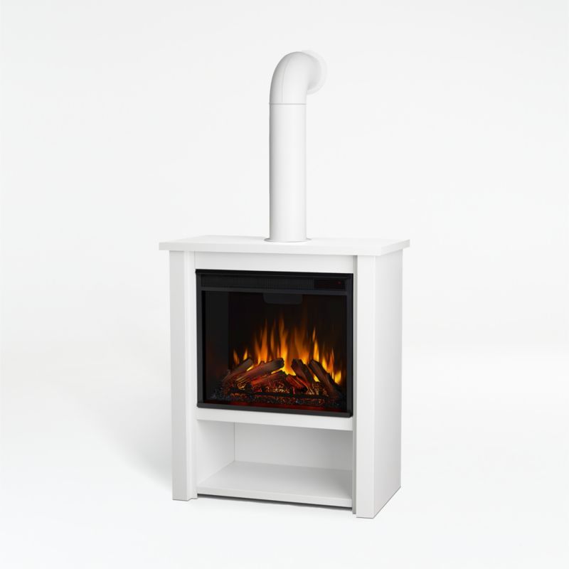 Hollis White Fireplace + Reviews | Crate & Barrel added by Spoak Member