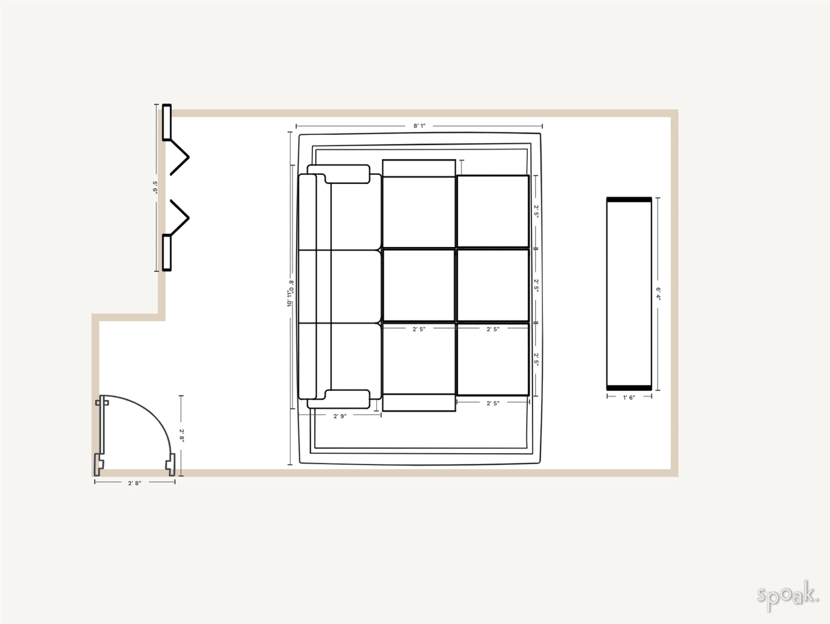 TV Room Layout designed by Jordan Samson