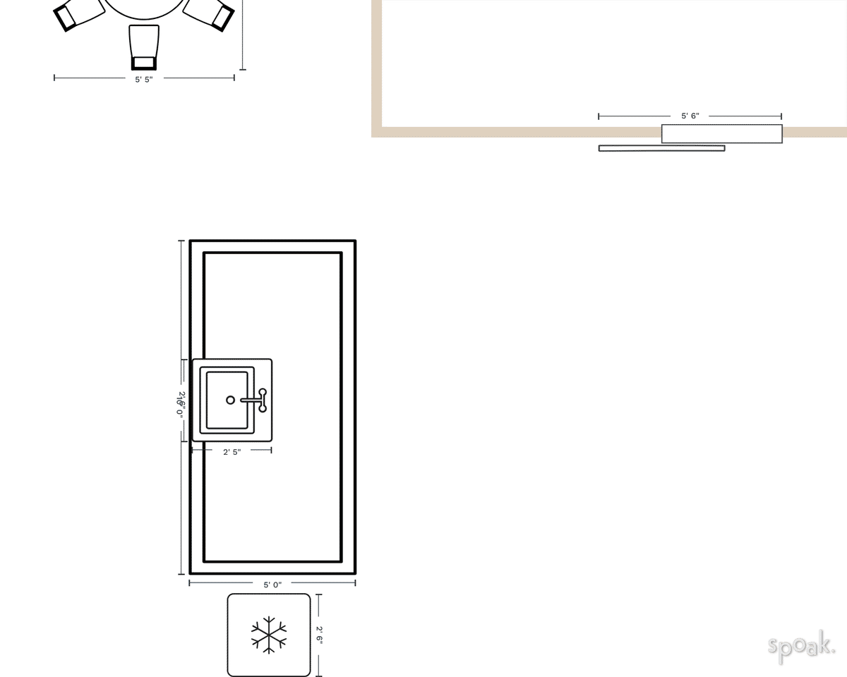 Kitchen Layout designed by Cayley Mullen