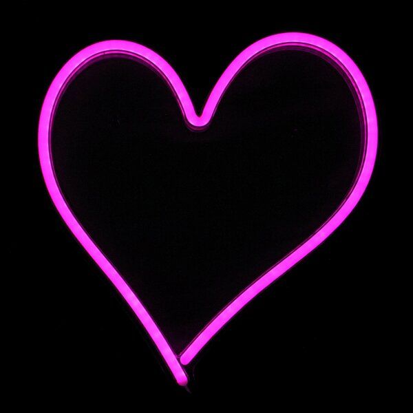 13.5" Pink Heart LED Neon Style Valentine's Day Wall Sign added by Shadonne Pennyman