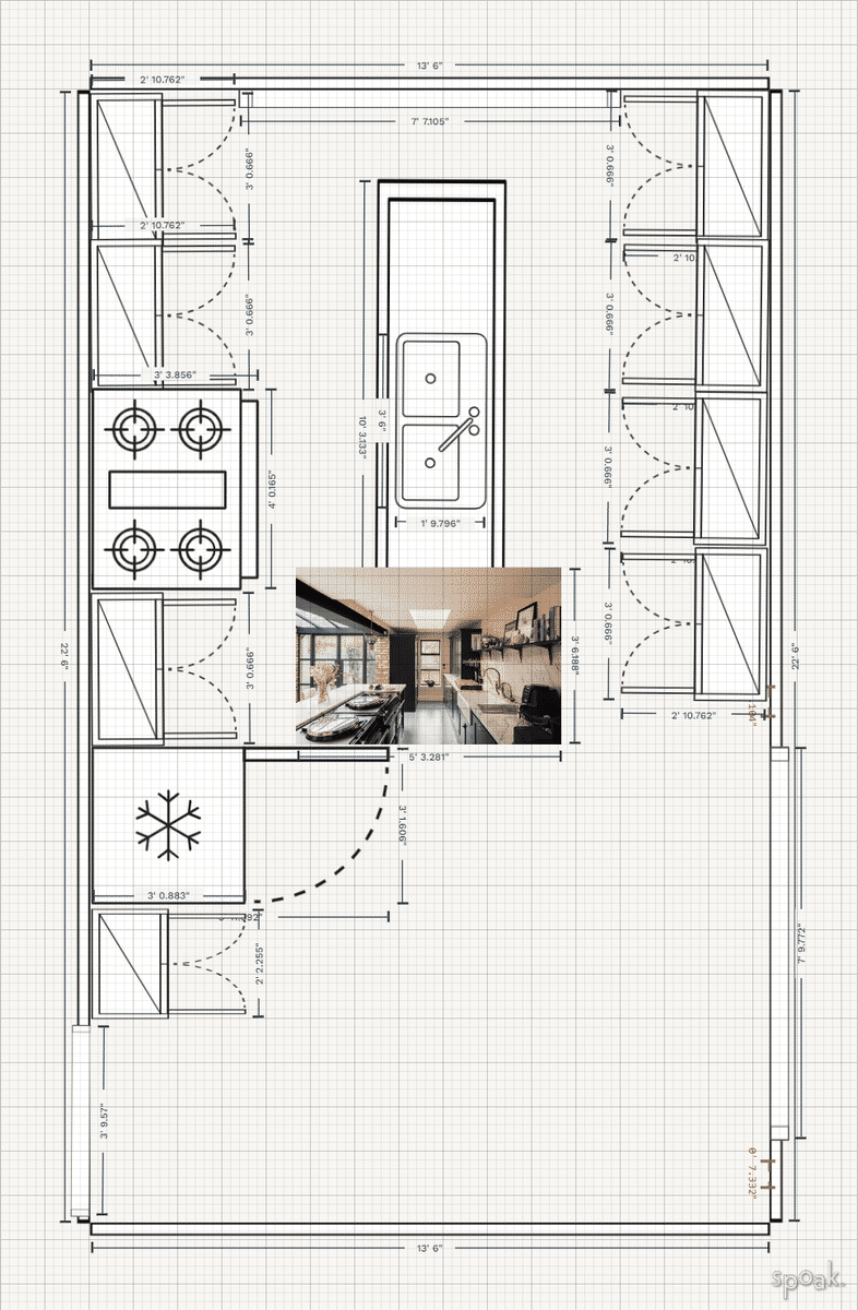 Kitchen Plan designed by Carrie Price