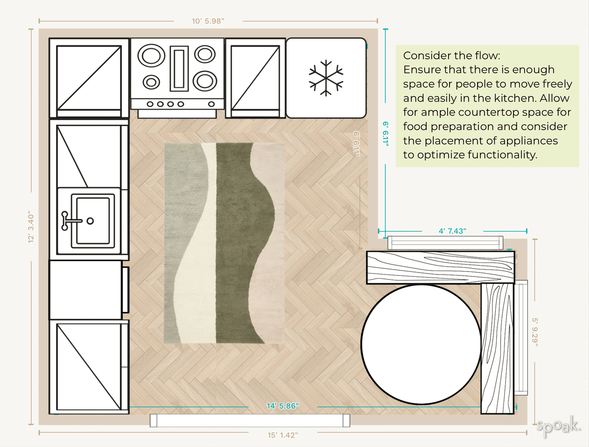Kitchen Layout designed by Lindsay Hess