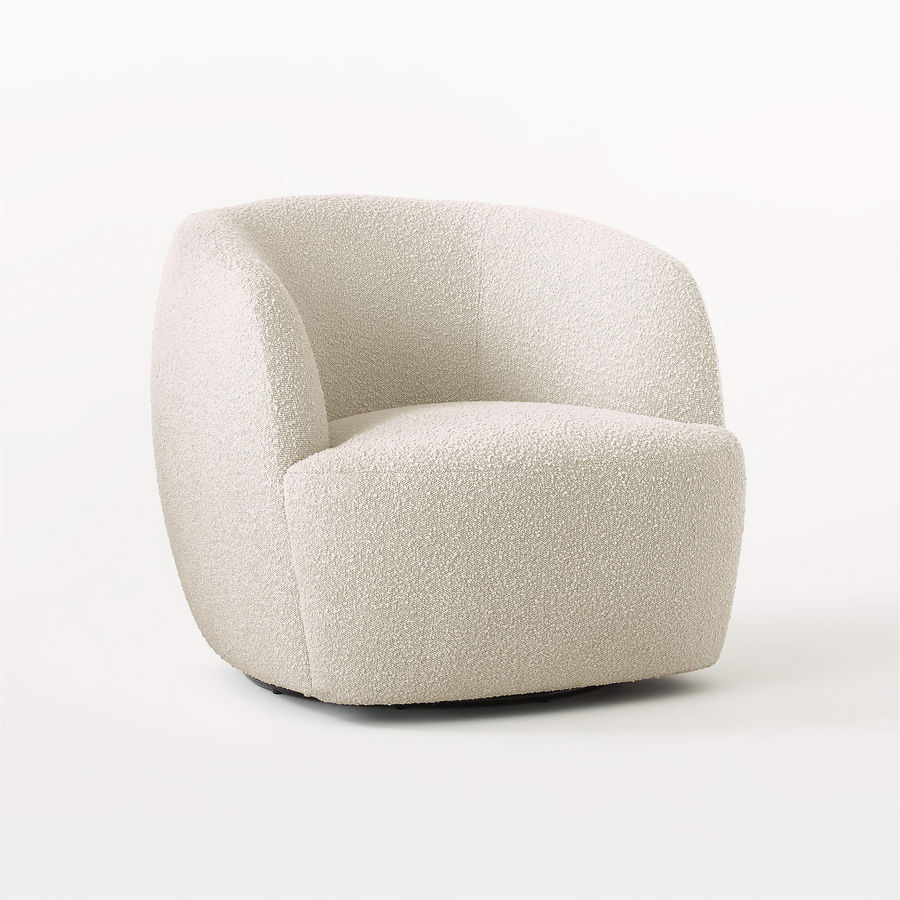 Gwyneth Ivory Boucle Chair Set of 2 + Reviews | CB2 added by Samantha Maynes