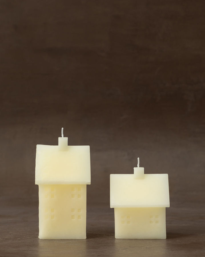Unscented 5" Cream House Candles (Set of 2) added by Danielle Roberts