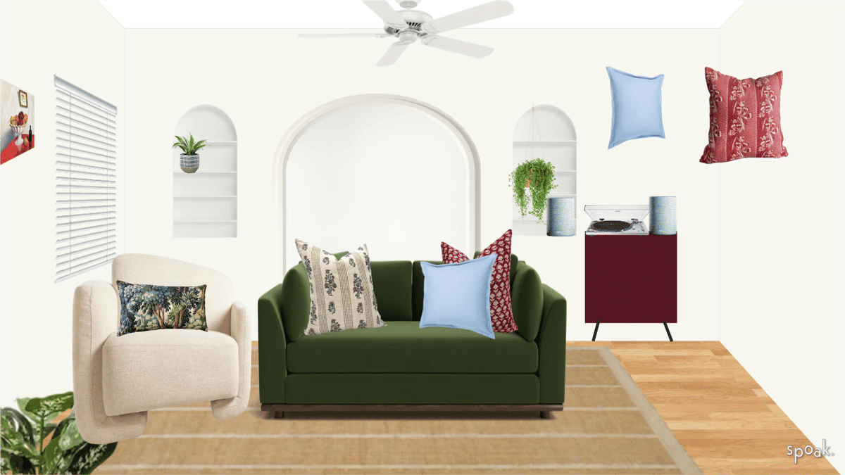 Kitchen + Living Room Inspiration designed by Sarah Holmes