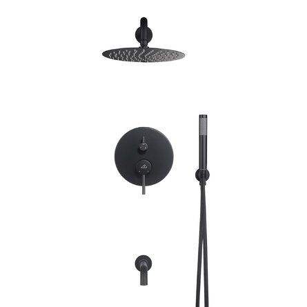 DM6612BI Round 3 Functions Wall Mount Dual Shower Head Complete Shower System with Rough-in Valve added by Spoak Member