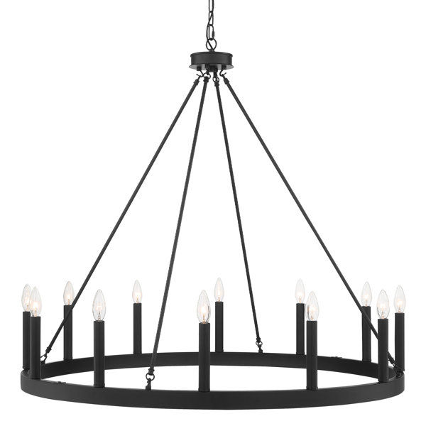 Finchley 12 - Light Dimmable Wagon Wheel Chandelier added by Emily Monsees