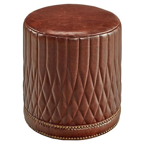 Sherriline Modern Classic Brown Upholstered Leather Cushion Ottoman added by Stephanie Northrop