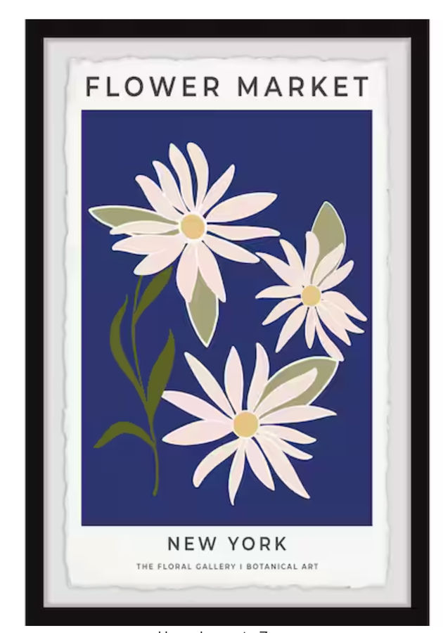 "Flower Market New York" by Marmont Hill Framed Nature Art Print 12 in. x 8 in. added by Spoak 
