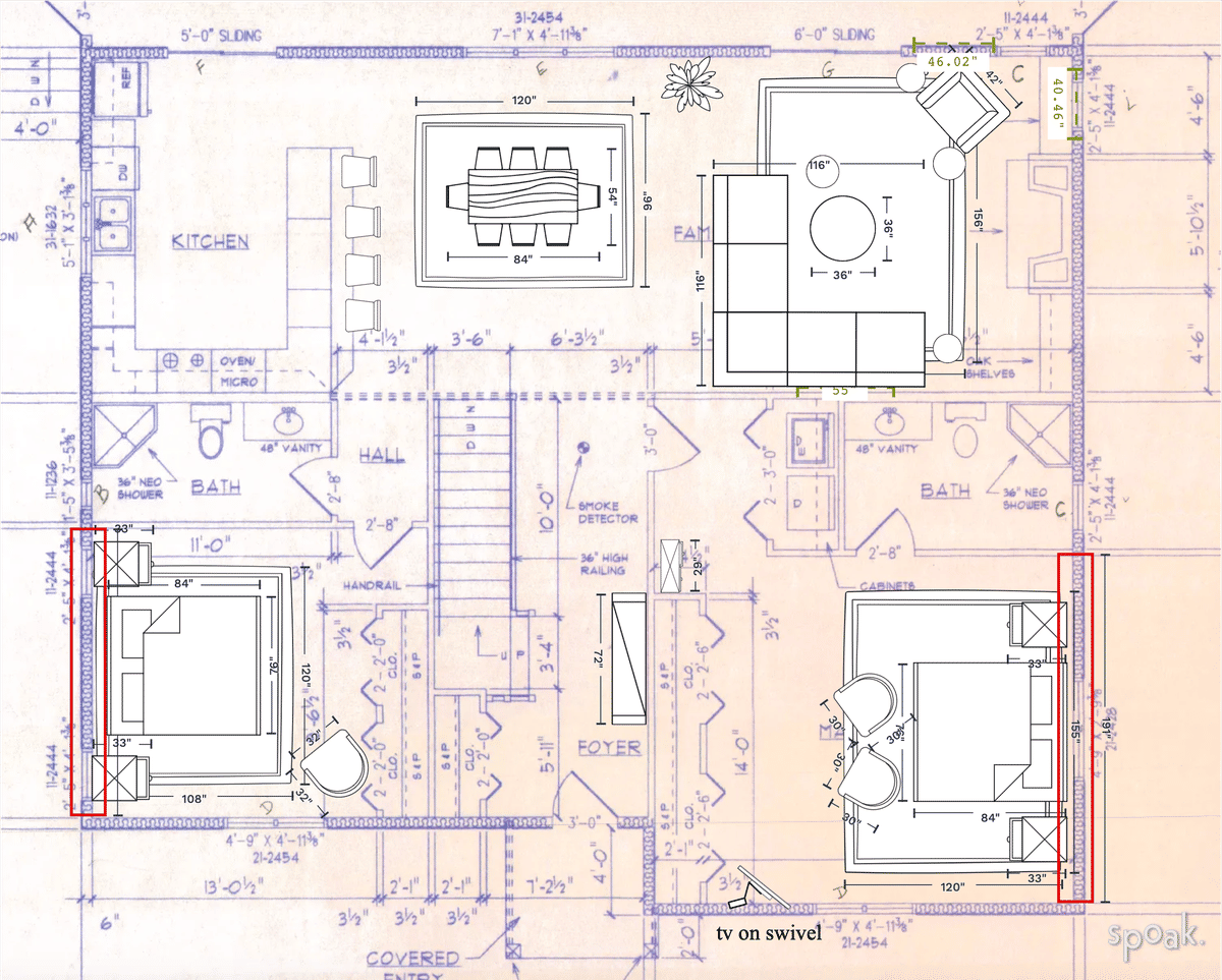 Two Bedroom House Layout designed by Hannah McKernan