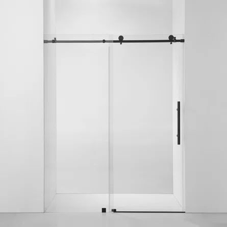 Vanity Art 60" x 76" Frameless Bypass Single Sliding Shower Door with Explosion-Proof Clear Glass | Wayfair added by Ilse Flores