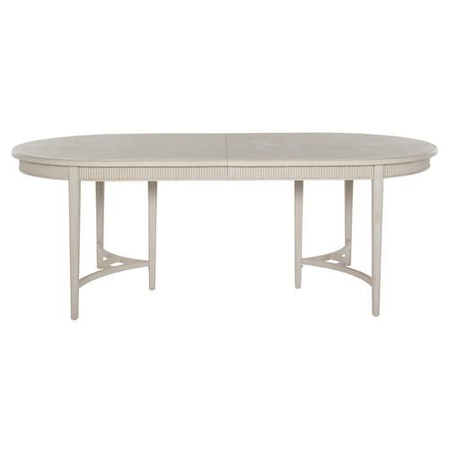 Gabby Whitlock White Wood Patterned Extendable Oval Dining Table - 86-106"W added by Allison Buller