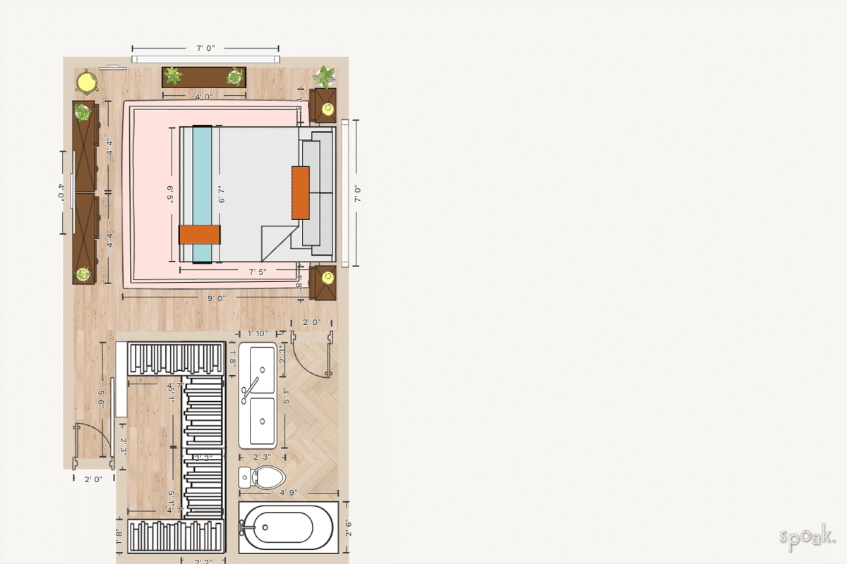 Bedroom Floor Plan designed by Phil Knutson