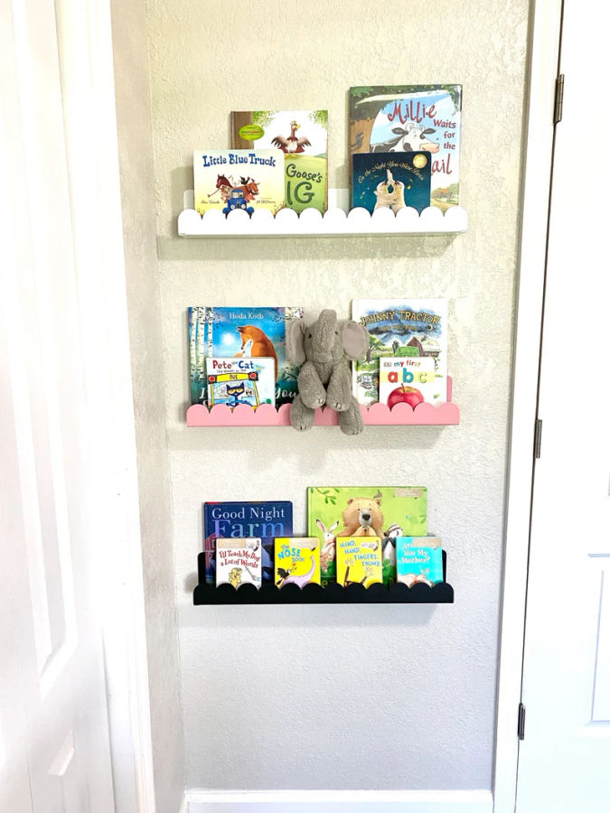Scallop Book Shelf Nursery Shelf Children's Book - Etsy added by Emily Perdue