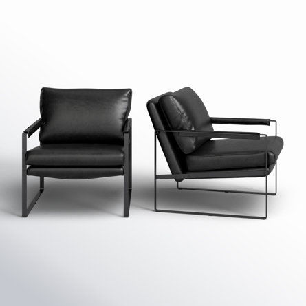 Trent Austin Design® Eisenman 27.09'' W Leather Upholstered Accent Armchair | Wayfair added by Raquel Guerrero