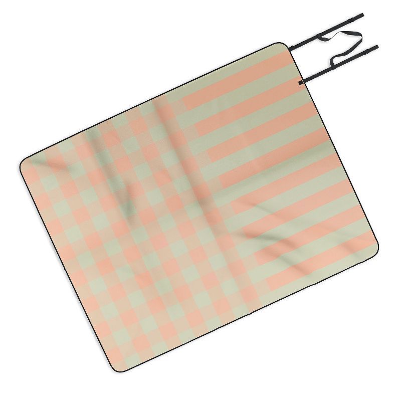 Mirimo Peach and Pistache Gingham Picnic Blanket - Deny Designs added by Mackenzie Schieck