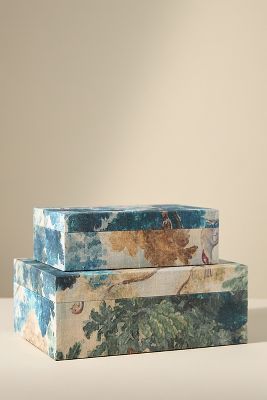 Judarn Fabric Covered Boxes, Set of 2 added by Lauren Thorp