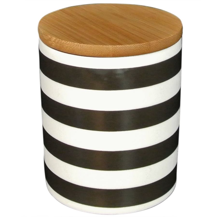 The Perfect Size Jar- 16oz 0.5L Ceramic White Black Stripe Bamboo Kitchen Tea Coffee Canister Food Tea Storage - Walmart.com added by Sarah Jackson