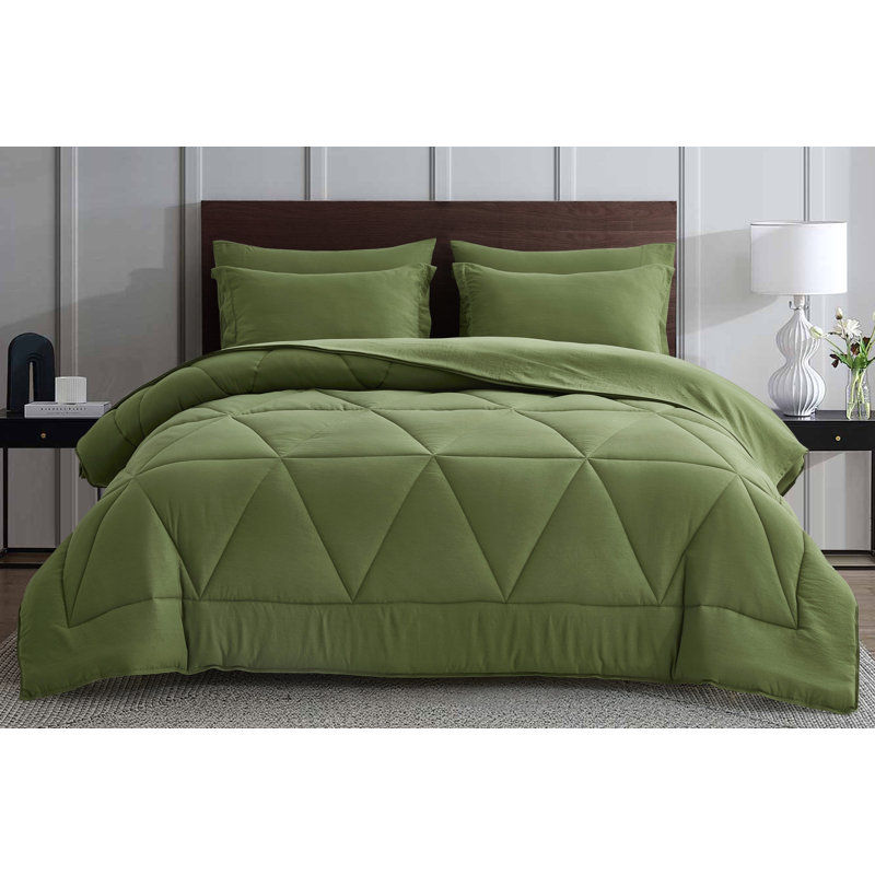 Chezmoi Collection Microfiber Bed in a Bag Comforter Set & Reviews | Wayfair added by Jennifer Castillo