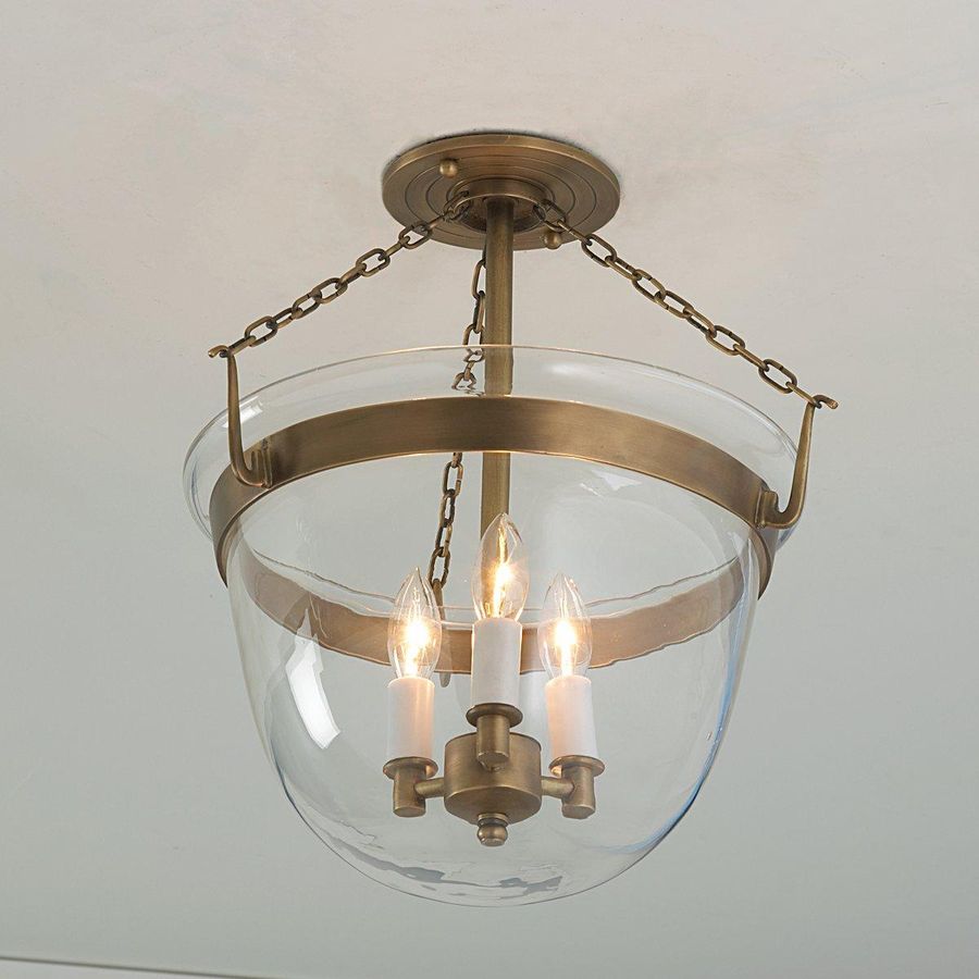 Smokebell Lantern Semi-Flush Ceiling Light - Large - Clear added by Allison Keach