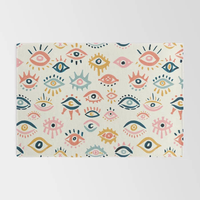 Mystic Eyes – Primary Palette Rug by Cat Coquillette added by Danielle Eiler