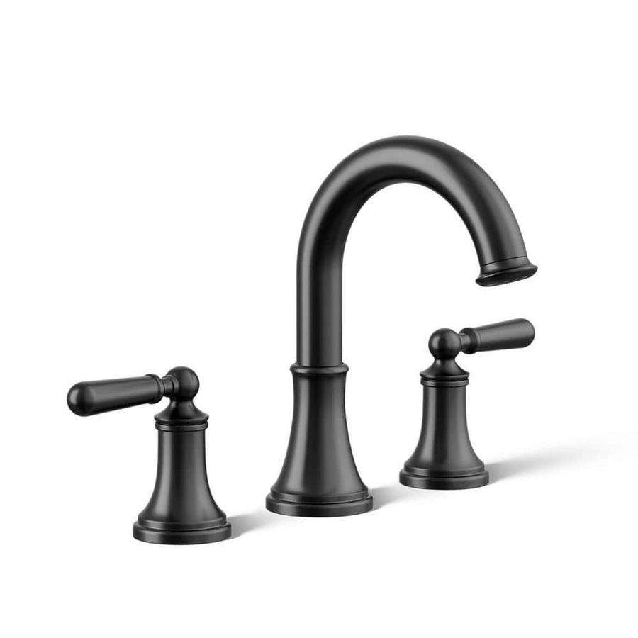 KOHLER Capilano 8 in. Widespread Double Handle Bathroom Faucet in Matte Black K-R30582-4D-BL - The Home Depot added by Frances Pearce