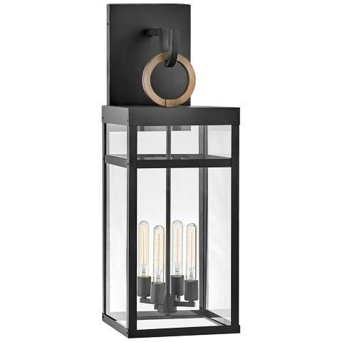 Hinkley Porter 35 1/4"H Black 4-Light LED Outdoor Wall Light - #875E2 | Lamps Plus added by Kate McKay Designs