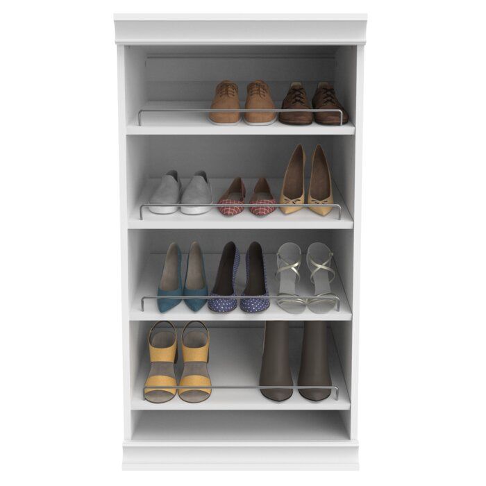 Modular Storage 21.38" W Shoe Shelf Unit with 4 Shelves added by Krista Kolley