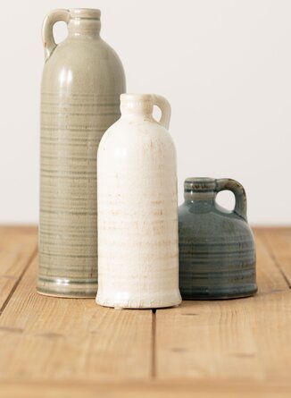 Gracie Oaks 3 Piece Cabell Ceramic Decorative Bottle Set | Wayfair added by Where The Heart Is Designs