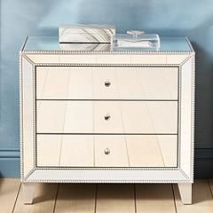 Liza 30" Wide Mirrored 3-Drawer Accent Table | www.lampsplus.com added by Spoak Member