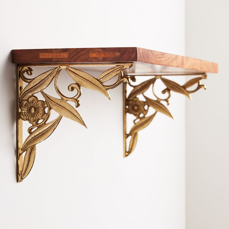 Gold Metal Botanical Mix & Match Self Brackets 2 Pack - World Market added by Caitie Haverlock