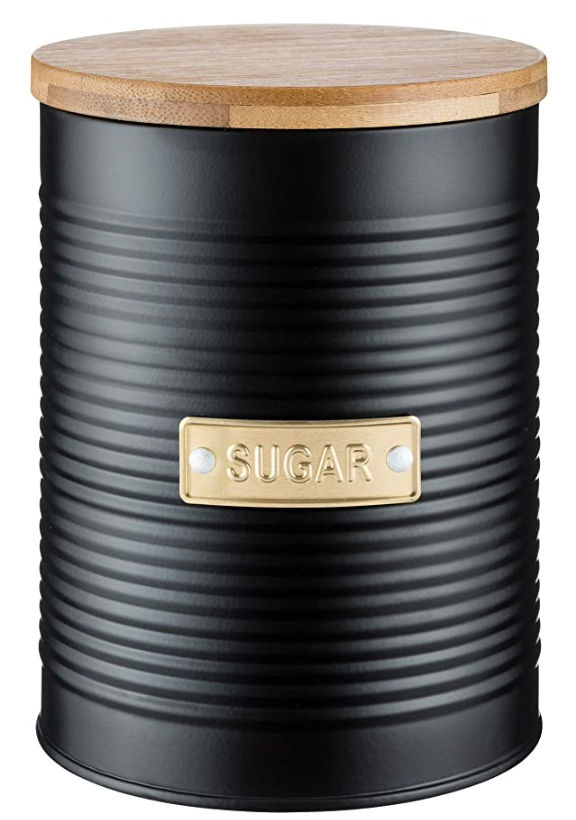 Typhoon Living Otto Airtight Sugar Storage Canister with Bamboo Lid, 1.4 Litre, Matte Black/Gold added by Chelsea Alysa