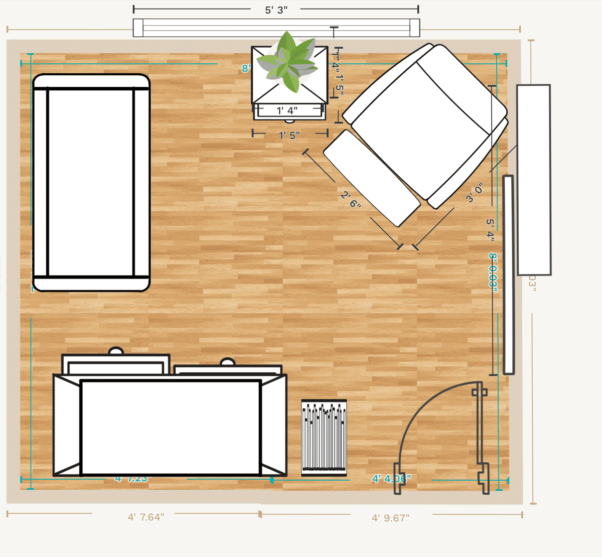 Guest Bedroom Plan designed by Trisha Stempel