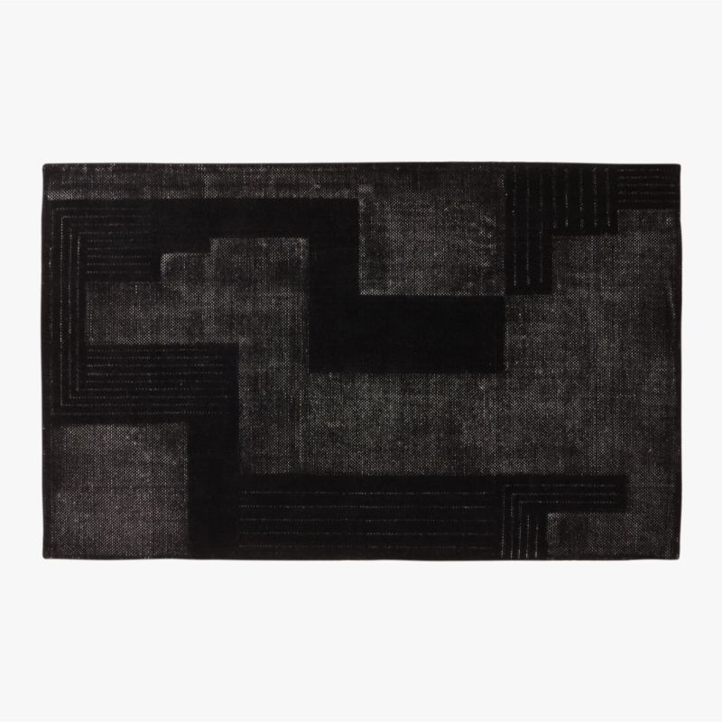 Larso Modern Black Wool Area Rug 5'x8' | CB2 added by Spoak Member