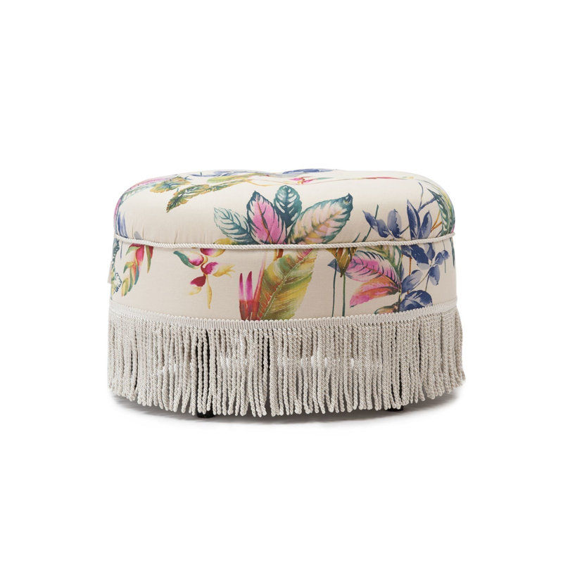 Astoria Grand Neptune 24" Wide Tufted Round Cocktail Ottoman | Wayfair added by Hannah McKernan