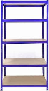 Panana Warehouse 5 Tier Racking Shelf Heavy Duty Steel Garage Shelving Unit 180x90x40cm (1x1.8m Blue) added by Daniela Ulloa Villarreal