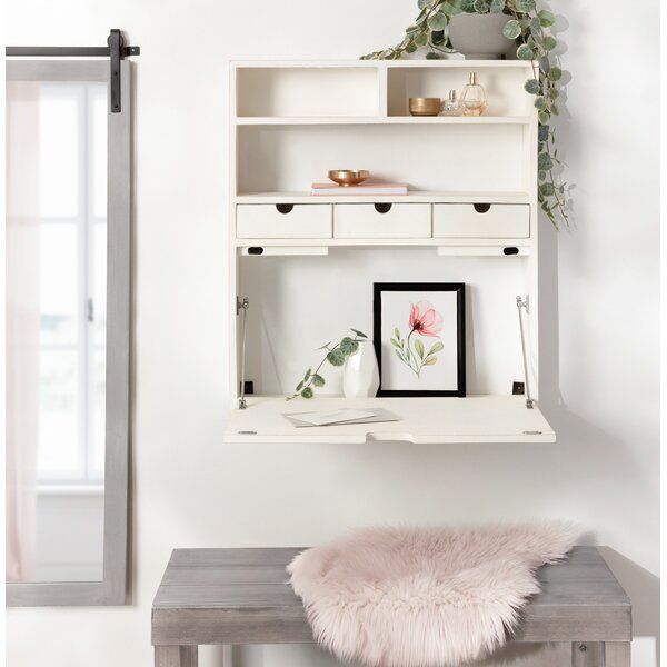 Aerick Solid Wood Floating Desk added by Laura Vince