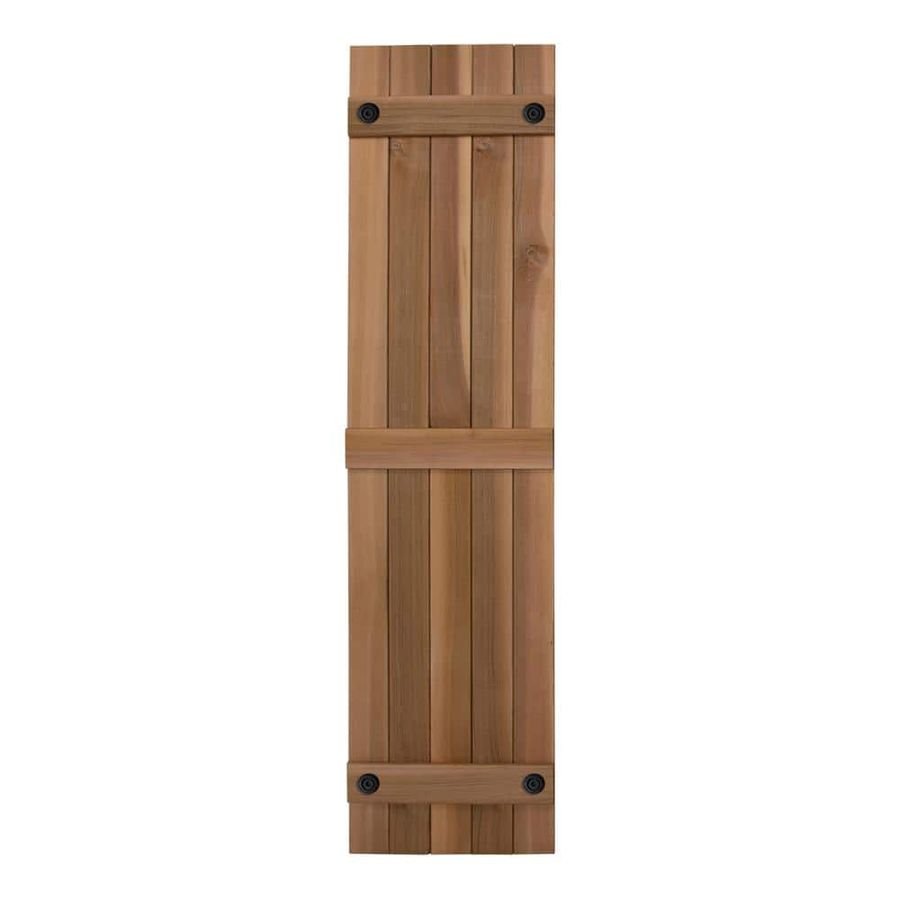 Design Craft MIllworks Porter 15 in. x 72 in. Cedar Board and Batten Shutters Pair in Natural 600365 - The Home Depot added by Taylor Knickel
