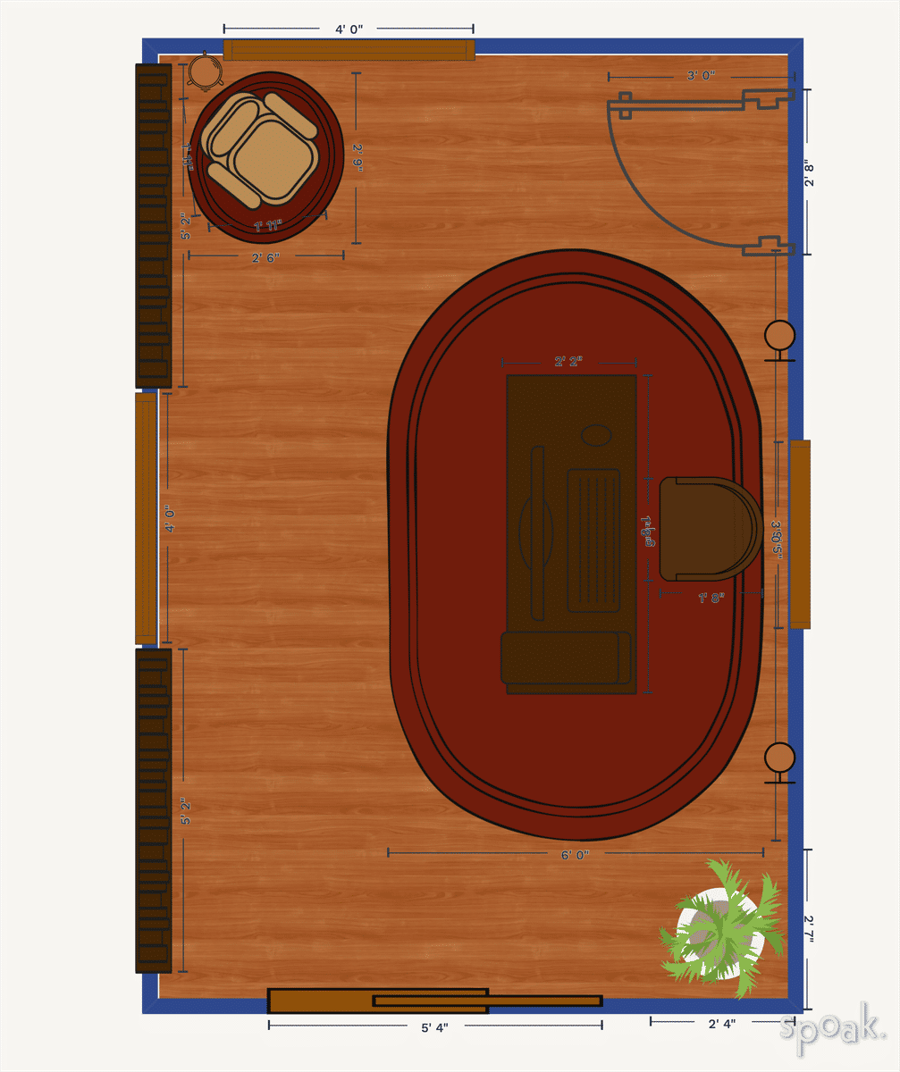 Rectanglar Office Floor Plan designed by Dante Villalobos