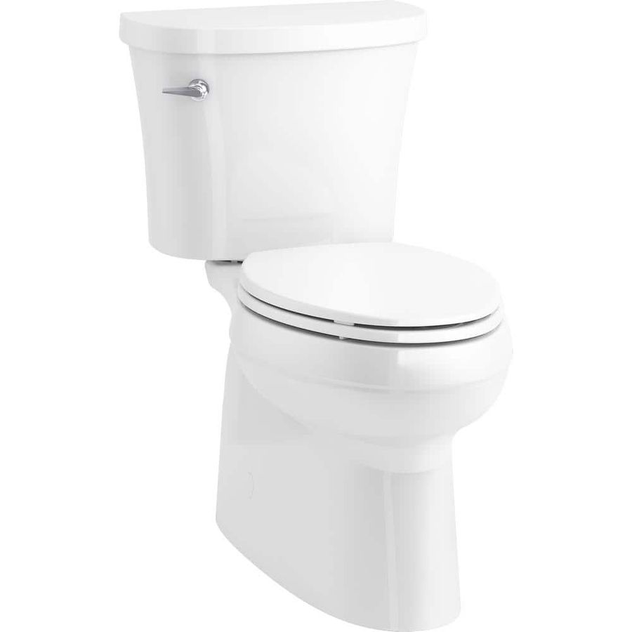 KOHLER Gleam 2-Piece Chair Height 1.28 GPF Single Flush Elongated Toilet in White (Seat Included) K-31674-0 - The Home Depot added by Amanda Higgins