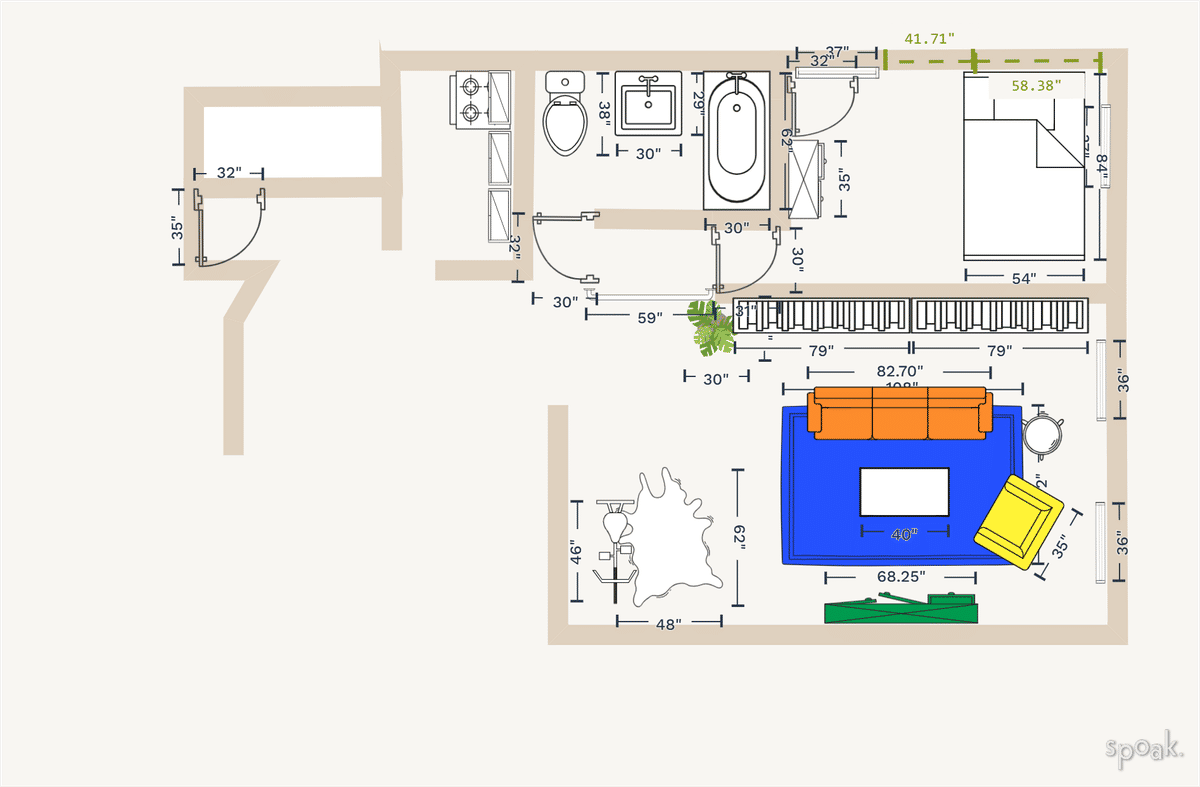 Living Room Plan designed by Simone Mcphail