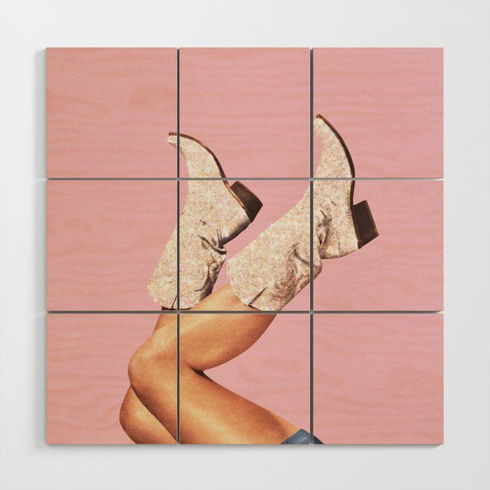 These Boots - Glitter Pink Wood Wall Art by Vertigo Artography added by Whitney Crutcher