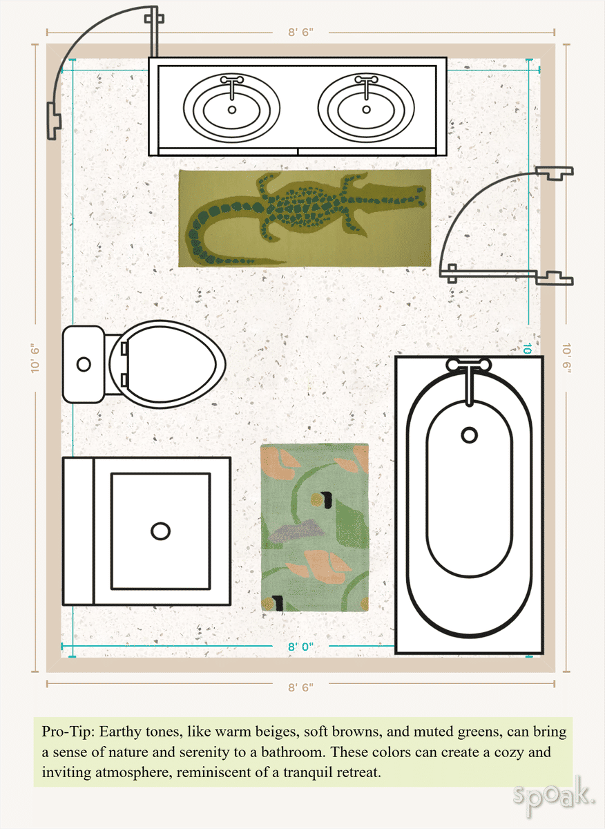 Bathroom Floor Plan designed by Denise Douglas