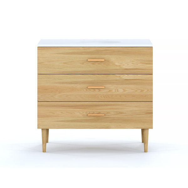 Haoqi 36" W x 22" D x 34" H Single Bathroom Vanity added by SABi iNTERIORS